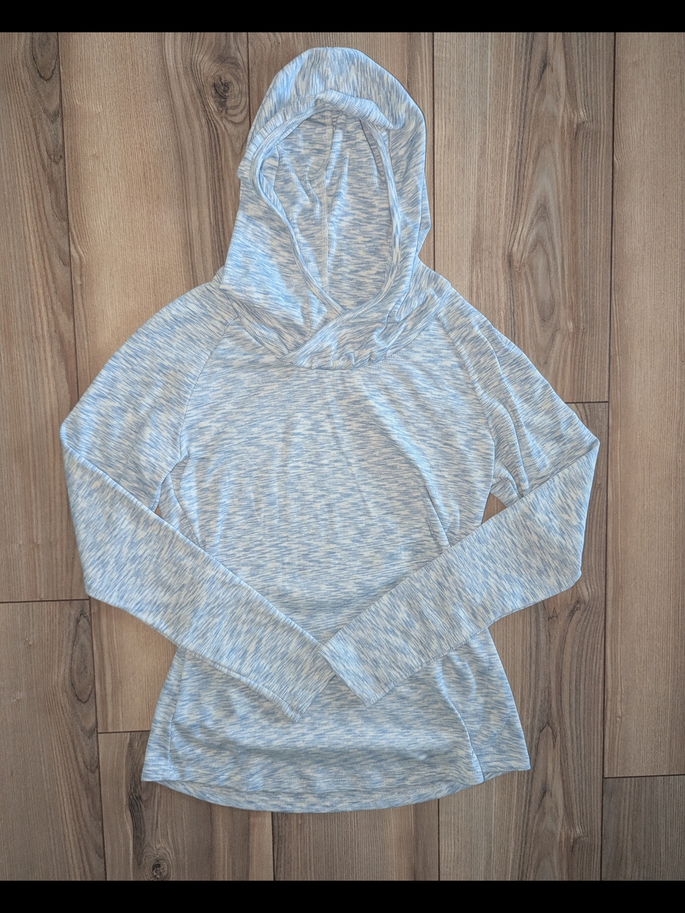 Columbia Light Heather Blue Hooded Long-Sleeve Pullover